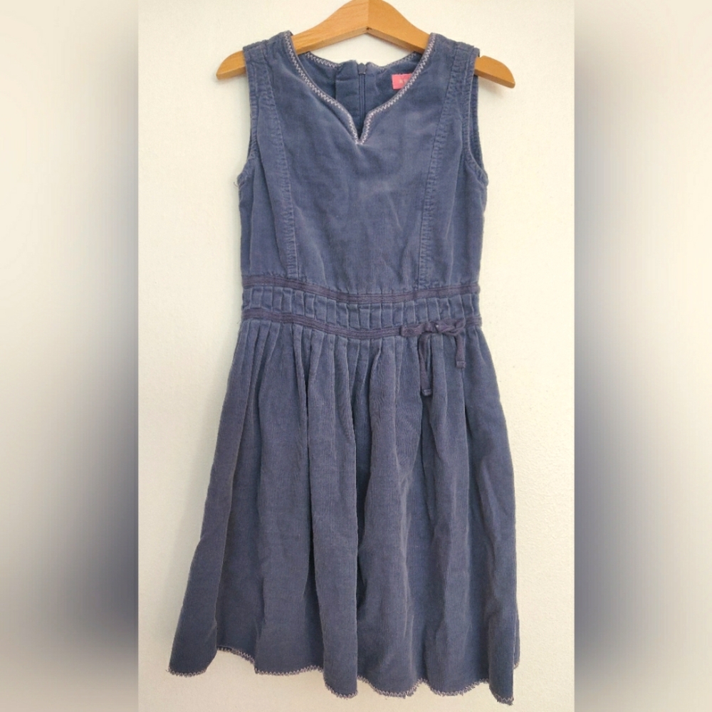 Review Kids Girls Blue Corduroy Sleeveless Dress Size 6